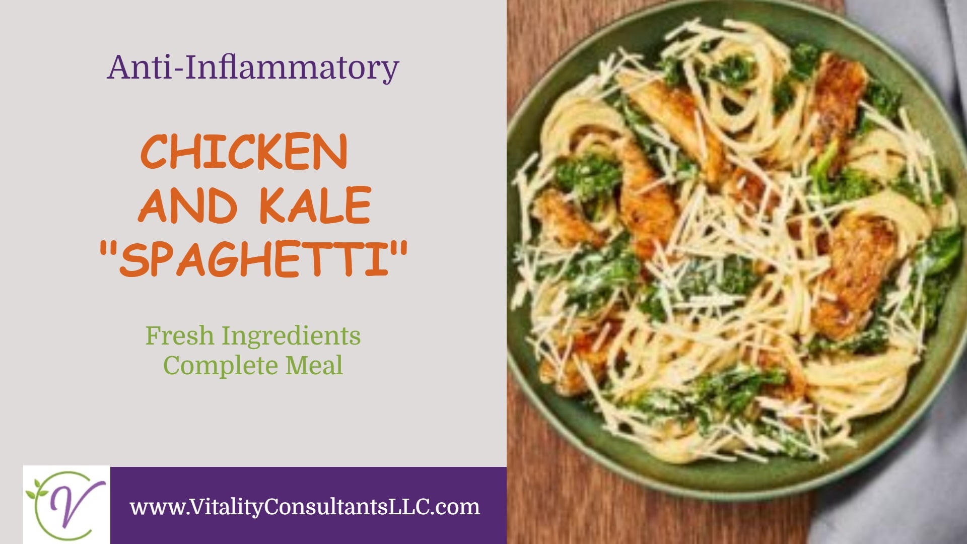Chicken and Kale Spaghetti