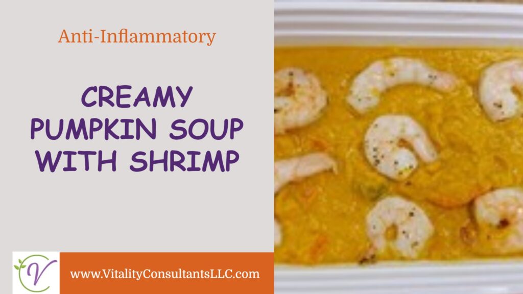 Creamy Pumpkin Soup with Shrimp