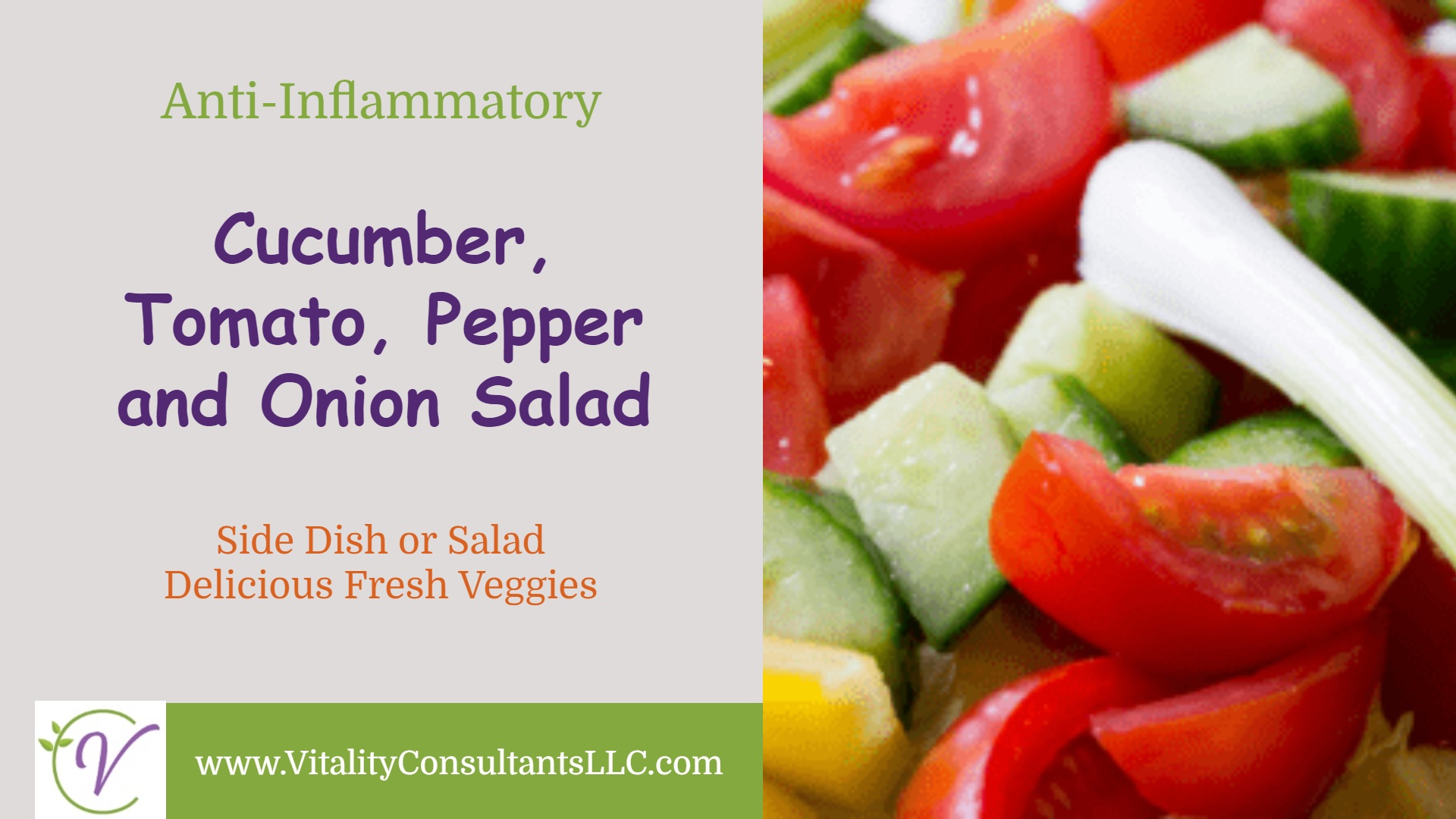 Cucumber Tomato Pepper Onion Salad
