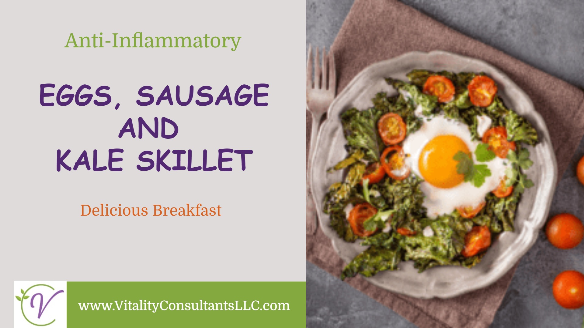 Eggs Sausage & Kale Skillet