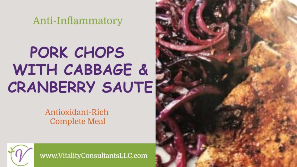 Pork Chops with Cabbage & Cranberry Saute