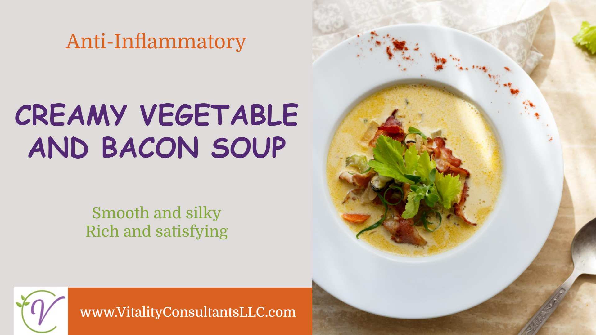 Creamy Vegetable & Bacon Soup