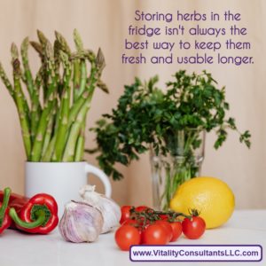 Storing herbs