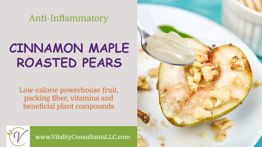 Cinnamon Maple Roasted Pears